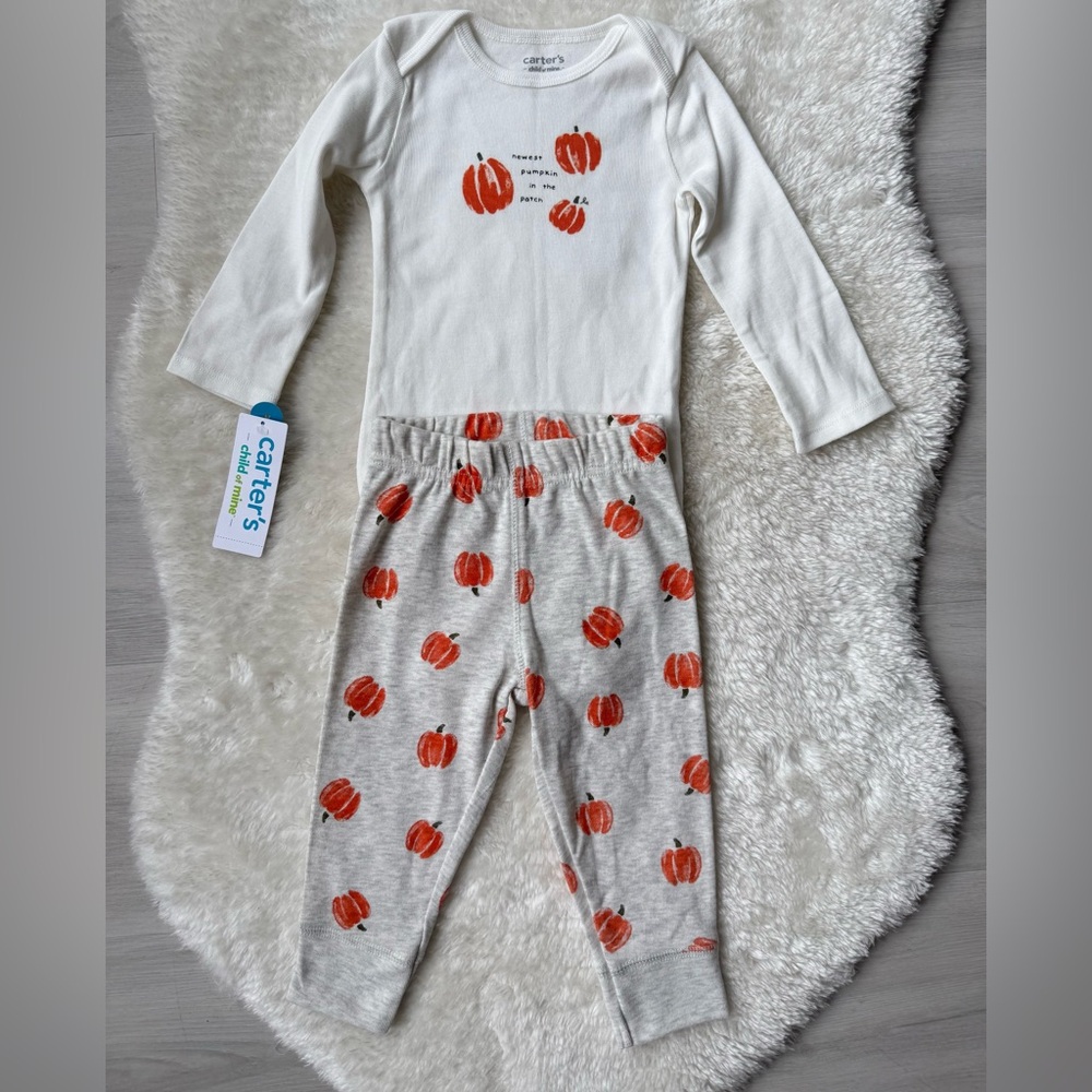 NWT Carter's Pumpkin Baby Set